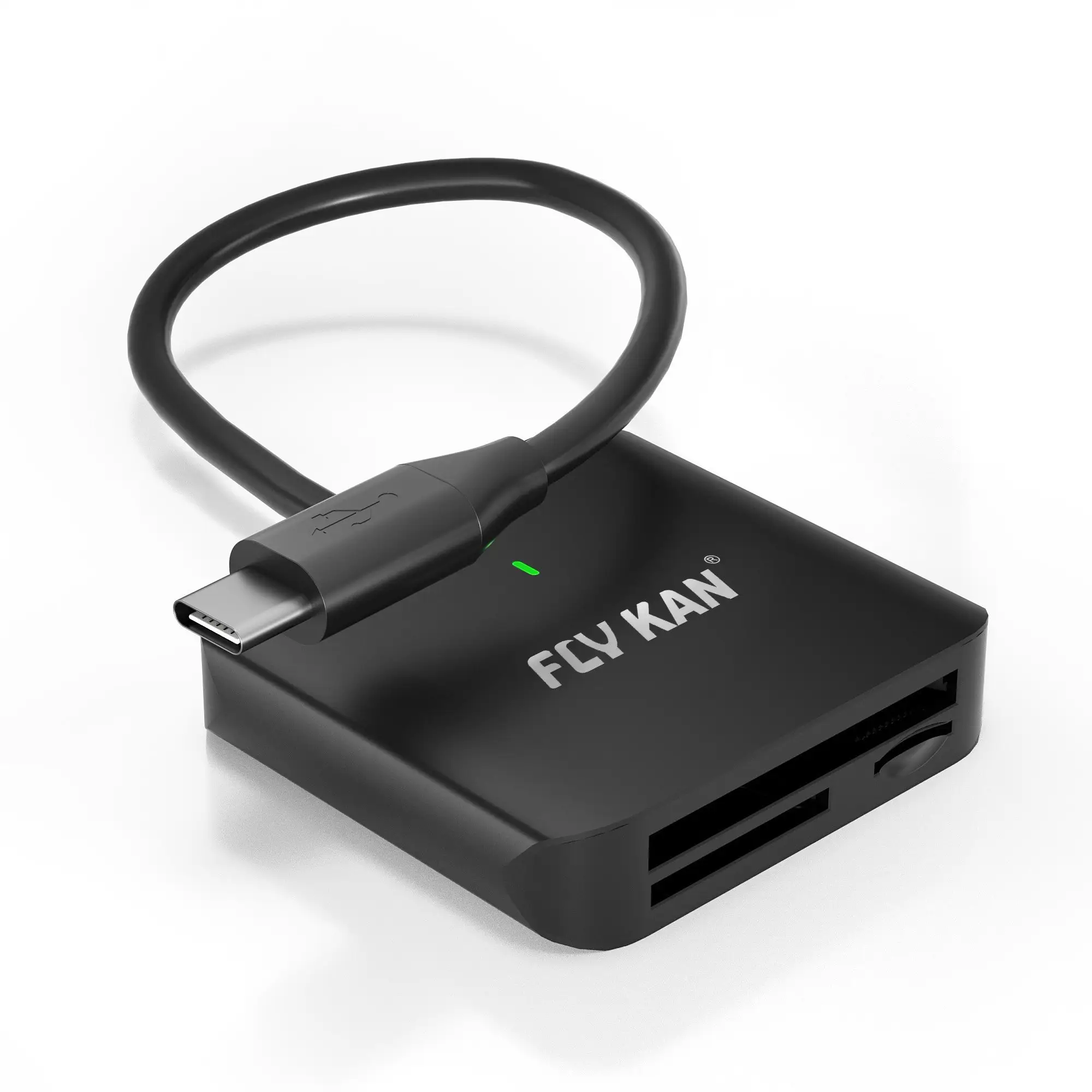 Fly Kan tüm in 1 USB-C USB3.0 Gen1 UHS-II SD4.0/TF/CF-I kart okuyucu, flaş yazar için <span class=keywords><strong>dijital</strong></span> kamera/dizüstü/telefon (HB080)