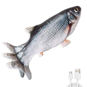 Pesce mobile Flopping elettronico <span class=keywords><strong>Cat</strong></span> Kicker automatico giocattolo per pesci <span class=keywords><strong>Catnip</strong></span> caricatore USB Pet pesce interattivo giocattolo per gatti - Product Image 1