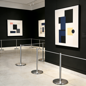 Barriera per Musei in Acciaio Inossidabile con Corda Elastica - Altezza Personalizzabile per Gallerie d'Arte e Sale Espositive - Product Image 4