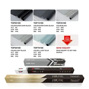 Top Nano Ceramic Solar Car Window Tint Film UV Protection Solrex cheap 2 Ply Tint Film 5% 30% 70% 80% VLT Window Tint Film