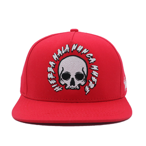 OEM Embroidery Custom Logo Skull Pattern 100% Cotton Baseball Adjustable Snapback Hats - Product Image 1