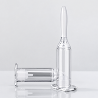 Flacon seringue cosmétique de luxe vide avec bouchon à vis en plastique pour crème contour des yeux, crème visage, correcteur, huile essentielle, et produits raffermissants pour la peau, disponible en 2ml, 3ml, 5ml