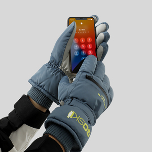 Gants de neige coupe-vent imperméables à écran tactile thermiques chauds d'hiver pour hommes et femmes avec logo personnalisé - Product Image 5