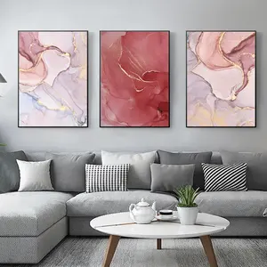 Nordic Abstract Rose Petal Canvas Wall Art Canvas Painting Pink Watercolor Poster Wall Art Print Wall Picture Living Room