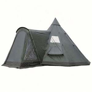 Carpa de Camping Familiar Tipo Pirámide, Amplia, para Varias Personas, Impermeable, con Túnel, Actualización 2023 - Product Image 4
