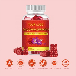 Gommose allo Zafferano per Adulti OEM ODM - Estratto Premium di Crocus Sativus per Supporto dell'Umore e Relax, Vegane, Non-OGM (60 Pezzi MOQ 500pz) - Product Image 3