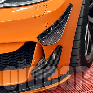 oiomotors GT4 Style Carbon Fiber Front Bumper Side Canards Wing for BM F80 M3 and F82 F83 M4