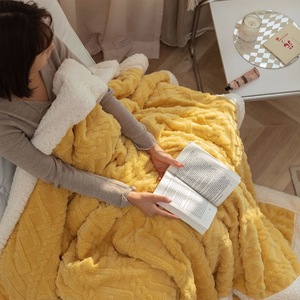 XinLan polar Sherpa suave de lujo de punto decorativo personalizado sublimación de Navidad acogedora <span class=keywords><strong>cama</strong></span> Rosa viaje manta Nórdica - Product Image 5