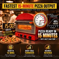 Four à pizza électrique double niveau pour comptoir, idéal pour la restauration professionnelle