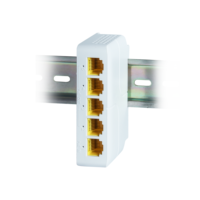 Extenseur PoE sur rail 5 ports 1000 Mbps IEEE 802.3AF/AT/BT 1 entrée 4 sorties 0~250 m pour commutateur PoE NVR caméra IP
