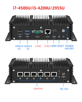Komputer Desktop Mini PC Tanpa Kipas, Firewall PFsense, Router VPN, Server Industri Cel-eren J1900 Pen-tium 5405U IIT Stok Tersedia