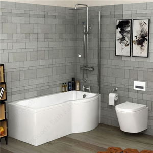 <span class=keywords><strong>Baignoire</strong></span> de jupe <span class=keywords><strong>en</strong></span> acrylique <span class=keywords><strong>en</strong></span> forme P, Tube irrégulier, bassin avec écran de douche - Product Image 5