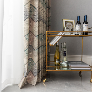 Rideau de fenêtre en tissu avec imprimé en polycoton, Design européen, bon marché, décoration de salon ou chambre <span class=keywords><strong>à</strong></span> coucher, vente en gros - Product Image 4