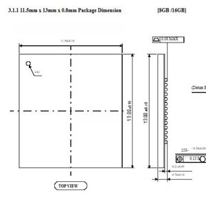 KLM8G1GETF-B041 ชิปหน่วยความจำ 8GB EMMC 5.1 BGA153 - Product Image 4