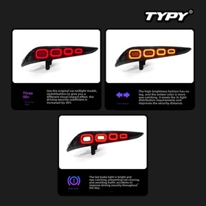 New 12V <b>LED</b> Rear Tail <b>Light</b> Streamer Turn Signal Demon King Bull Assembly Restoration for 18-22 <b>Red</b> Lens Color for 2021- L - Product Image 2
