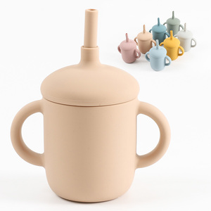 <span class=keywords><strong>Gobelet</strong></span> d'apprentissage en silicone pour bébé et enfant avec paille, anti-fuite à <span class=keywords><strong>360</strong></span>°, réutilisable - Product Image 1