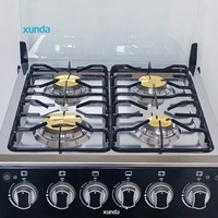 Xunda Maßgefertigter Gasherd mit Eingebautem Elektroofen Vier-Flammen-Gasherd mit Backofen und Grill für Zuhause Cocina a Gas Con Horno