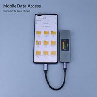 Boîtier SSD M.2 double protocole NVMe NGFF 10 Gbps RTL9210B en alliage d'aluminium avec écran LCD et logo personnalisé USB C
