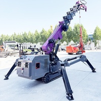 Grue araignée multifonctionnelle pliable de 3 tonnes certifiée CE EPA avec panier pour personnel