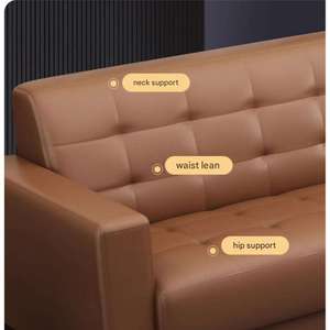 Set di Divani <span class=keywords><strong>da</strong></span> Ufficio Moderni e Minimalisti, Piccolo Divano a Tre Posti per Reception Aziendale con <span class=keywords><strong>Tavolino</strong></span> per Area Lounge Ospiti - Product Image 5