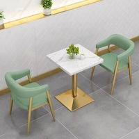 Meubles de salle à manger commerciaux modernes et minimalistes en PU pour salons de thé – Ensembles table et chaises – Banquettes et canapés personnalisables