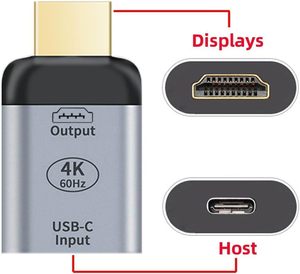 Vente en gros <span class=keywords><strong>Adaptateur</strong></span> TV HD USB-C femelle vers <span class=keywords><strong>HDMI</strong></span> mâle (4K 60Hz, 1080p) adapté aux moniteurs tablettes smartphones et ordinateurs portables - Product Image 4