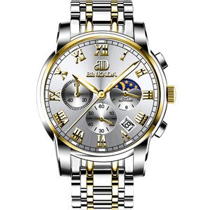 BINKADA Relojes Hombre 2021 시계 남성 럭셔리 브랜드 크로노 그래프 남성 스포츠 시계 방수 스테인레스 스틸 쿼츠 남성 시계 - Product Image 4