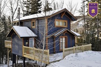 Lodge de montagne, station familiale, cabane ligneuse pour les vacances