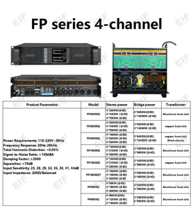 Amplificador de potencia digital de 2U y 4 canales de 600W con DSP de la serie FP6000Q para conciertos y presentaciones en escenario. - Product Image 2