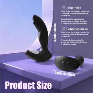 S-Hande Vibrating <span class=keywords><strong>Prostate</strong></span> Massager Rechargeable Silicone Butt Plug Wireless untuk Pria - Product Image 6