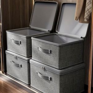 Organizador de Sábanas Plegable de Tela Catiónica, Contenedores de Almacenamiento para Ropa de Cama, Organizador de Armario de Tela Catiónica - Product Image 4