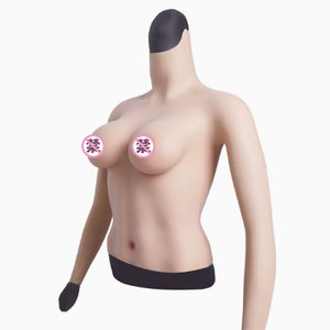 Prothèse mammaire en <span class=keywords><strong>silicone</strong></span> demi-corps avec <span class=keywords><strong>bras</strong></span> intégrés, toucher réaliste, <span class=keywords><strong>faux</strong></span> seins pour cosplay, travesti, drag queen - Product Image 1