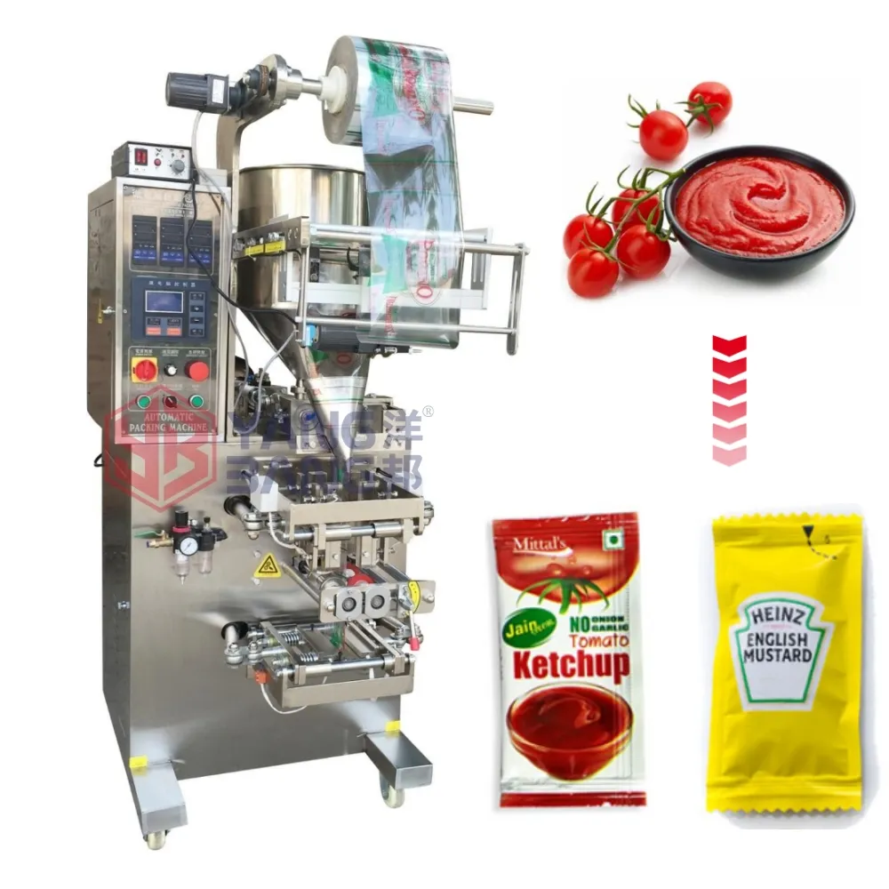 YB-150J đa chức năng thép không gỉ nước tương/Ketchup lỏng dán máy đóng gói với máy nén khí cấp thực phẩm