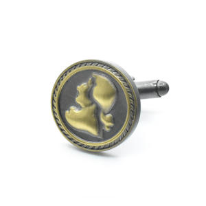 Vente en gros de boutons de manchette costume d'affaires et mariage personnalisé <span class=keywords><strong>bronze</strong></span> antique motif portrait vintage bijoux pour hommes chemise smoking coffret cadeau - Product Image 5