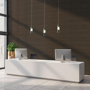 Paneles Decorativos Modernos de Alta Calidad para Cabeceras Interiores de 600*600 mm, Paneles de Listones de Fibra de Madera Aku para Paredes, Paneles de Madera de Roble Akupanel - Product Image 4