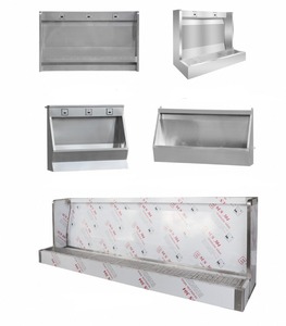 Urinario de Acero Inoxidable, Rectangular, de 1.0m de Largo, Montado en la Pared, con Descarga por Gravedad, Diseño Industrial, Fácil de Limpiar, para Uso Público - Product Image 5