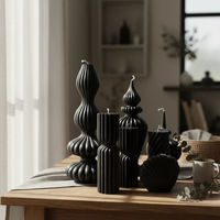 Bougie parfumée artisanale en cire de noix de coco de style nordique, géométrique, pour la décoration de la maison, Diwali, Pâques