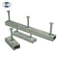 Rail encastré HF intégré au béton offre une fixation flexible pour supports de murs rideaux et pièces de fixation mécanique