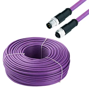 KMCABLE 6xv1830-0eh10 Profibus Cable Price Flexible Siemens PLC Soft Core Wire Harness DP Bus Shielded Purple cable with plugs