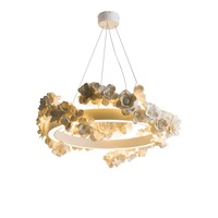 Lustre LED en acrylique contemporain de grande taille pour salon