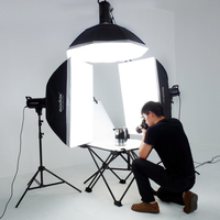 Kit d'Éclairage Photographique Professionnel Godox SK400II 1200W avec Boîte à Lumière et Support, Accessoires pour Studio Photo