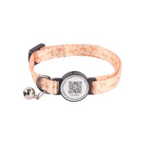 Moderne elegante waterdichte epoxy slimme NFC QR-code halsband voor katten en honden, zacht nylon <span class=keywords><strong>PET</strong></span>-label, klassieke print, gefabriceerd met slimme QR - Product Image 1