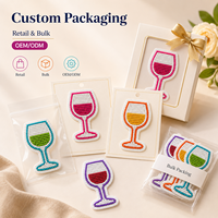Patchs perlés personnalisés pour vestes, chapeaux, sacs, appliques en perles de rocaille pour verres à vin, accessoires de vêtements DIY, vente en gros