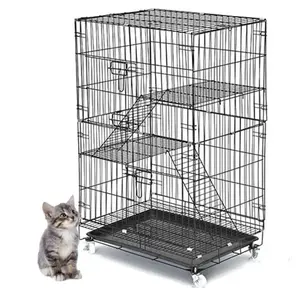 Grote huisdierendraagtas met knoopsluiting van <span class=keywords><strong>plastic</strong></span> en ijzer, inclusief huisje voor huisdieren, verpakt in doos. - Product Image 1