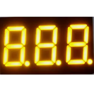 Jaminan kualitas 0.36 inci 3 Digit 7 Segmen modul Display Led warna kuning