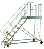 Plateforme de travail mobile robuste à roues, hauteur réglable, pour réparation/remplacement, usage industriel, aéronautique et entrepôt