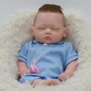 2022 nuova vendita calda baby boy boss doll toy-lovely 18 pollici baby reborn full body silicone reborn baby doll