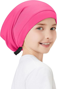 <span class=keywords><strong>Bonnet</strong></span> en satin doublé pour enfants, <span class=keywords><strong>bonnet</strong></span> en soie souple pour cheveux naturels, <span class=keywords><strong>bonnet</strong></span> de sommeil réglable, <span class=keywords><strong>bonnet</strong></span> à rabat pour enfants - Product Image 2