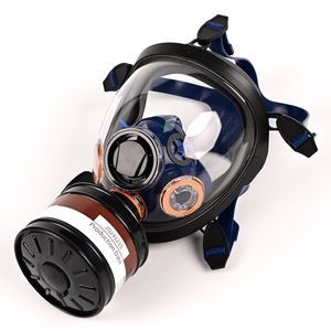 Masker Gas Beracun <span class=keywords><strong>Full</strong></span> <span class=keywords><strong>Face</strong></span> <span class=keywords><strong>EN136</strong></span> Silikon 40mm untuk Cat Semprot, Asam, Gas Kimia - Product Image 4