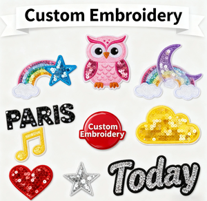 Tùy chỉnh thêu sequin Gat pwo âm nhạc thư vá, tùy chỉnh <span class=keywords><strong>sequined</strong></span> thêu các bản vá lỗi thích hợp cho quần áo và mũ - Product Image 2